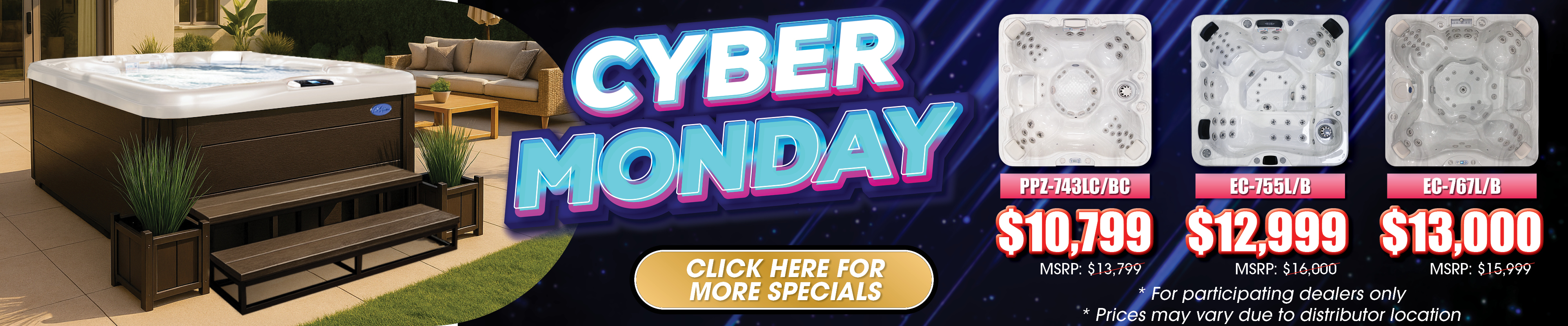 Calspas hot tub being used in a family setting - Middle Island